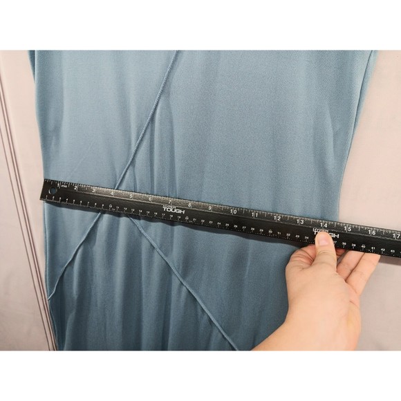 NWT Heart & Hips Maxi Dress Women Size L Stretch High Side Slits Perwinkle Blue - Picture 12 of 16